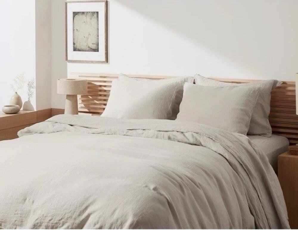 Parachute Linen Duvet Cover (grey) King/cal King NEW $390